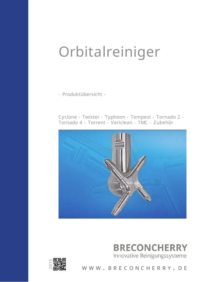 Titelseite des Katalogs Produktübersicht Orbitalreiniger von Breconcherry